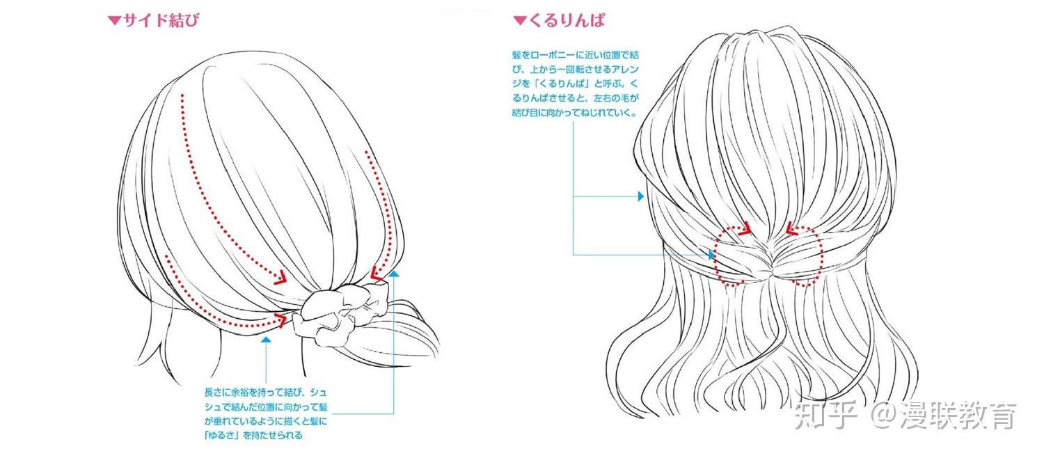 漫画头发与角色的关系女性的发型和变化绘画技法
