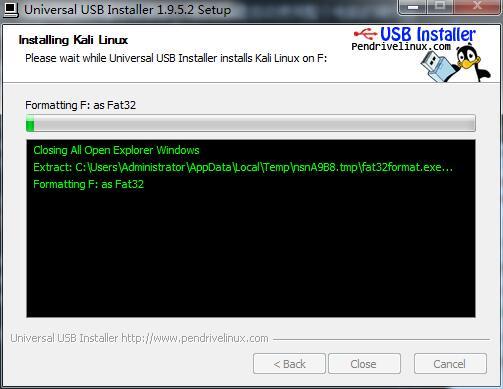 kali linux universal usb installer