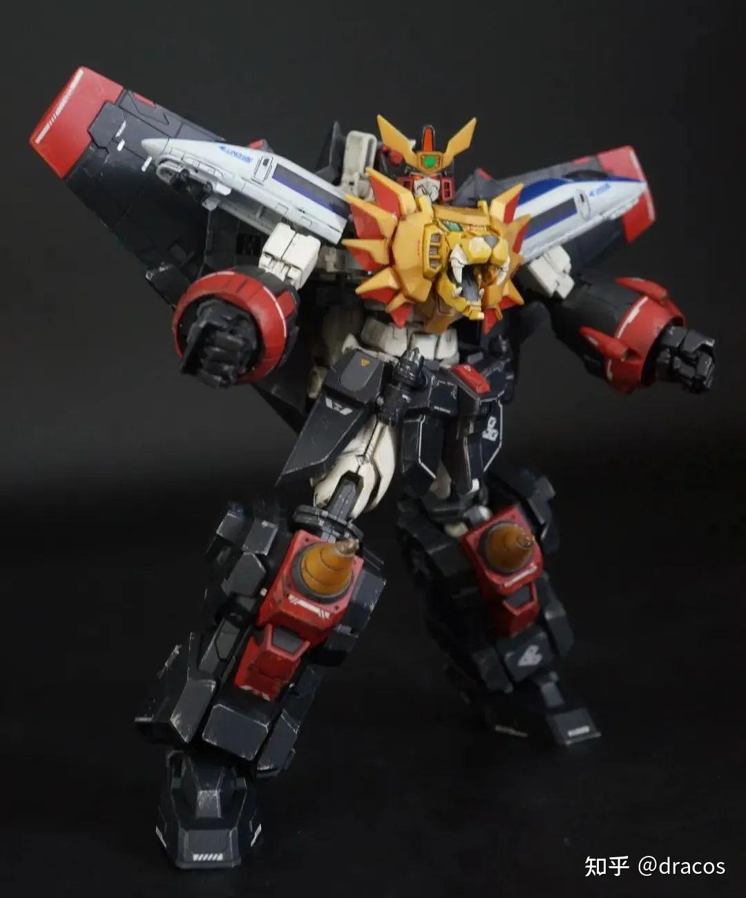 能变形和组合的拼装大机器人——rg勇者王开箱