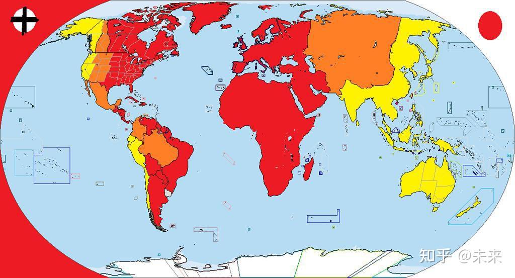 日本的大东亚共荣圈计划,建立一德国占领了全部欧洲,非洲,西亚,加拿大