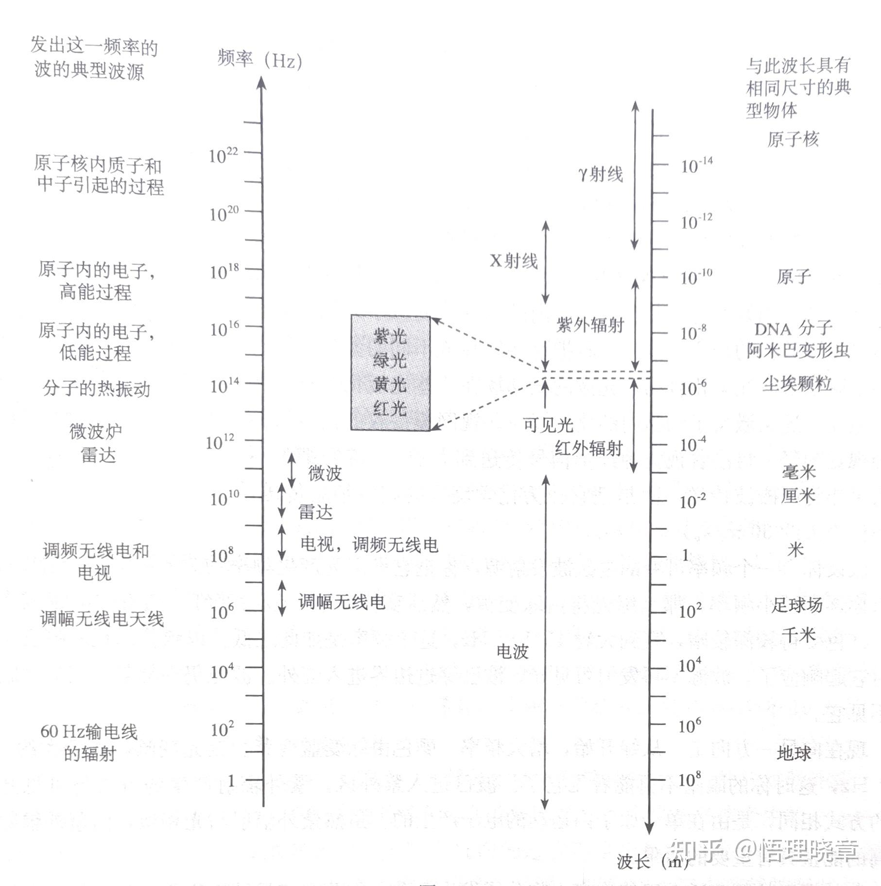 电磁波谱 范围图片