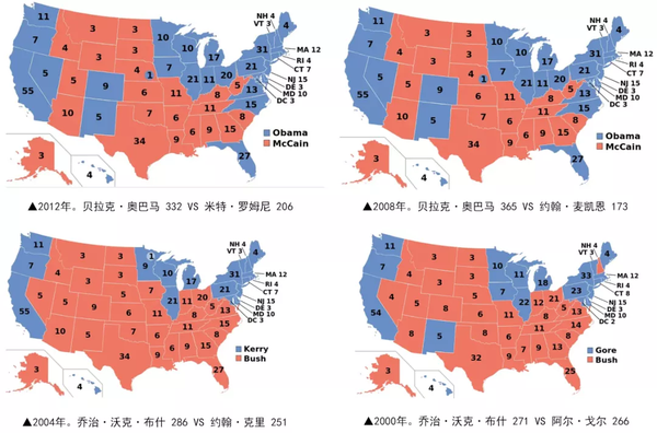 美国总统选举地图图片