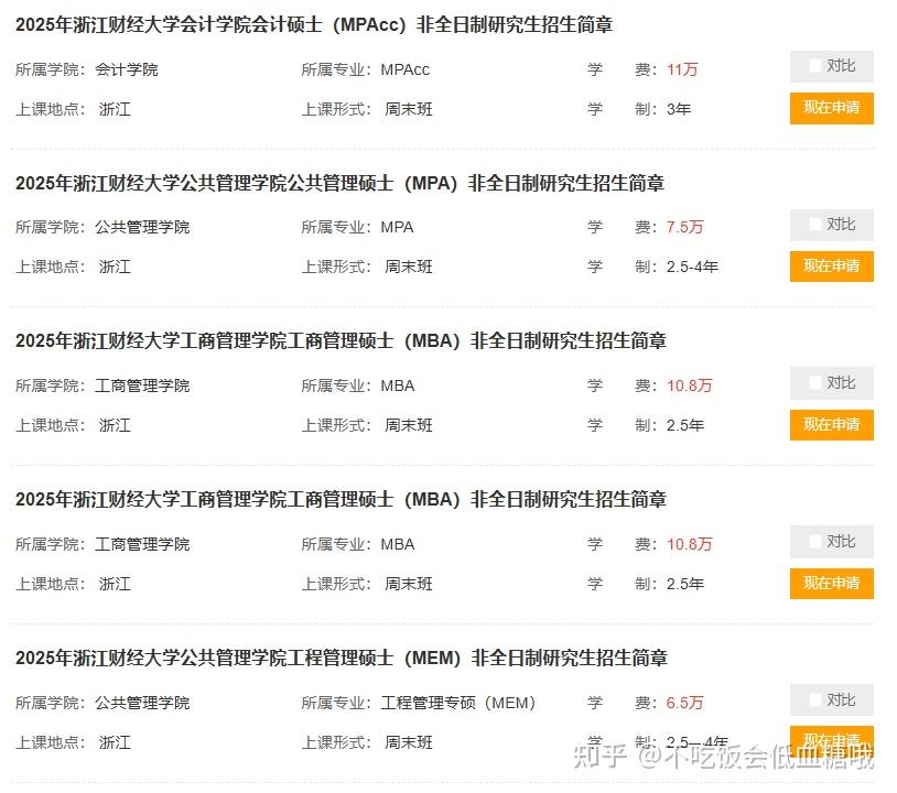 2026年浙江财经大学非全日制研究生招生简章汇总：专业、学费、报名条件及时间 - 知乎