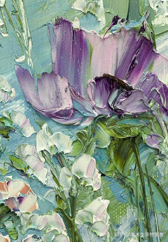 水粉花朵61厚涂技法