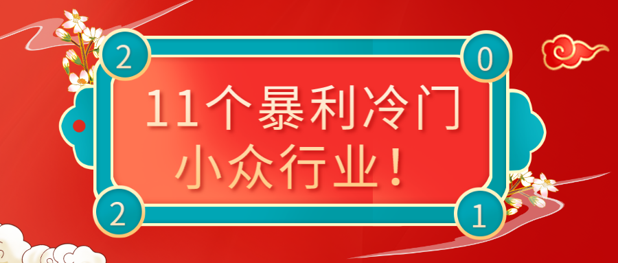 11个暴利冷门小众行业适合新手个人操作