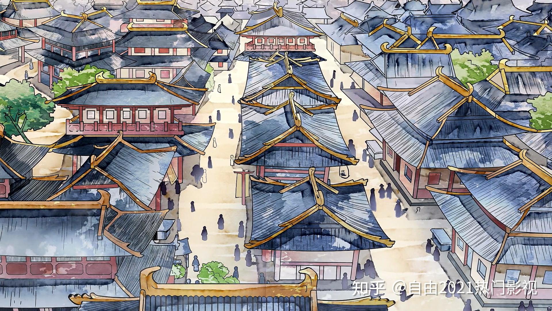 盛世大唐愿华夏永胜不衰水彩插画版