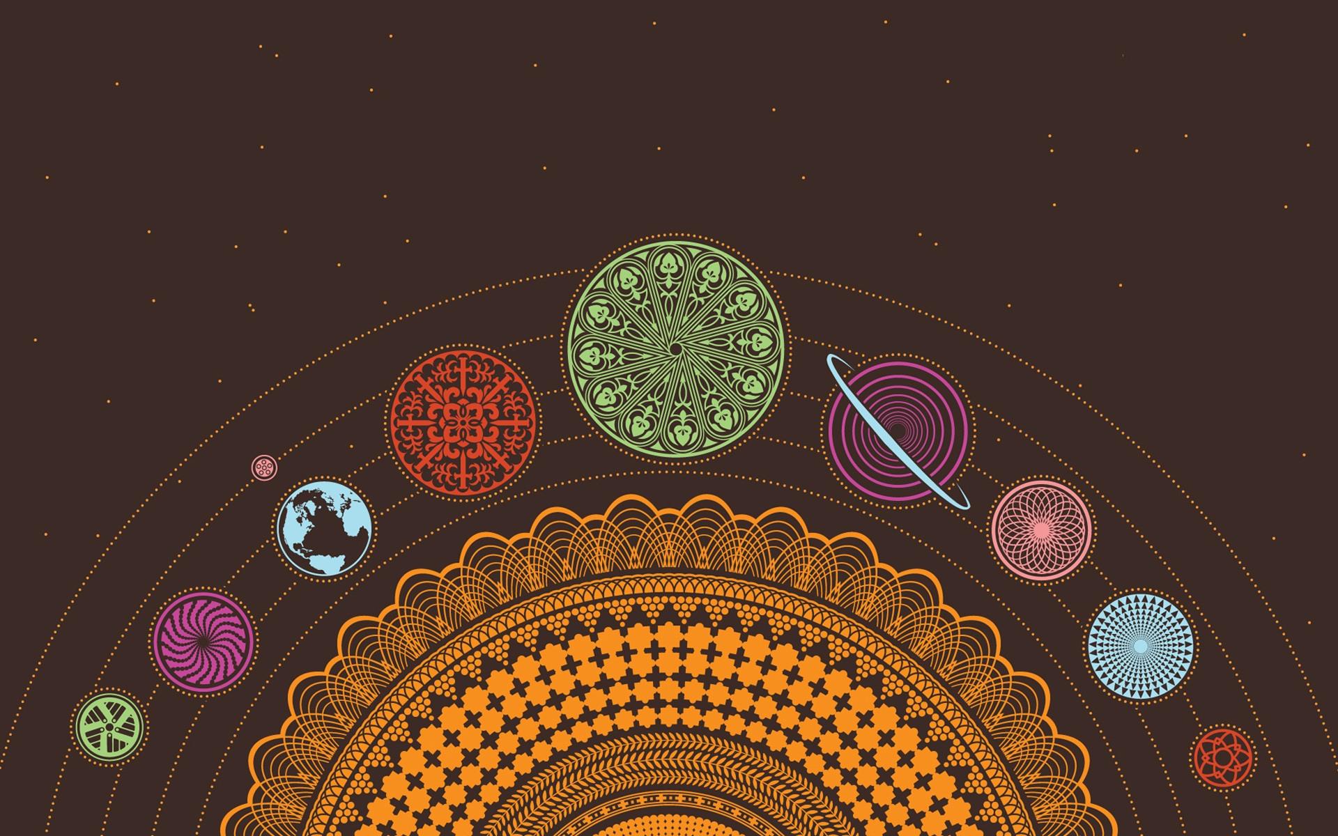 创意太阳系行星桌面图片壁纸