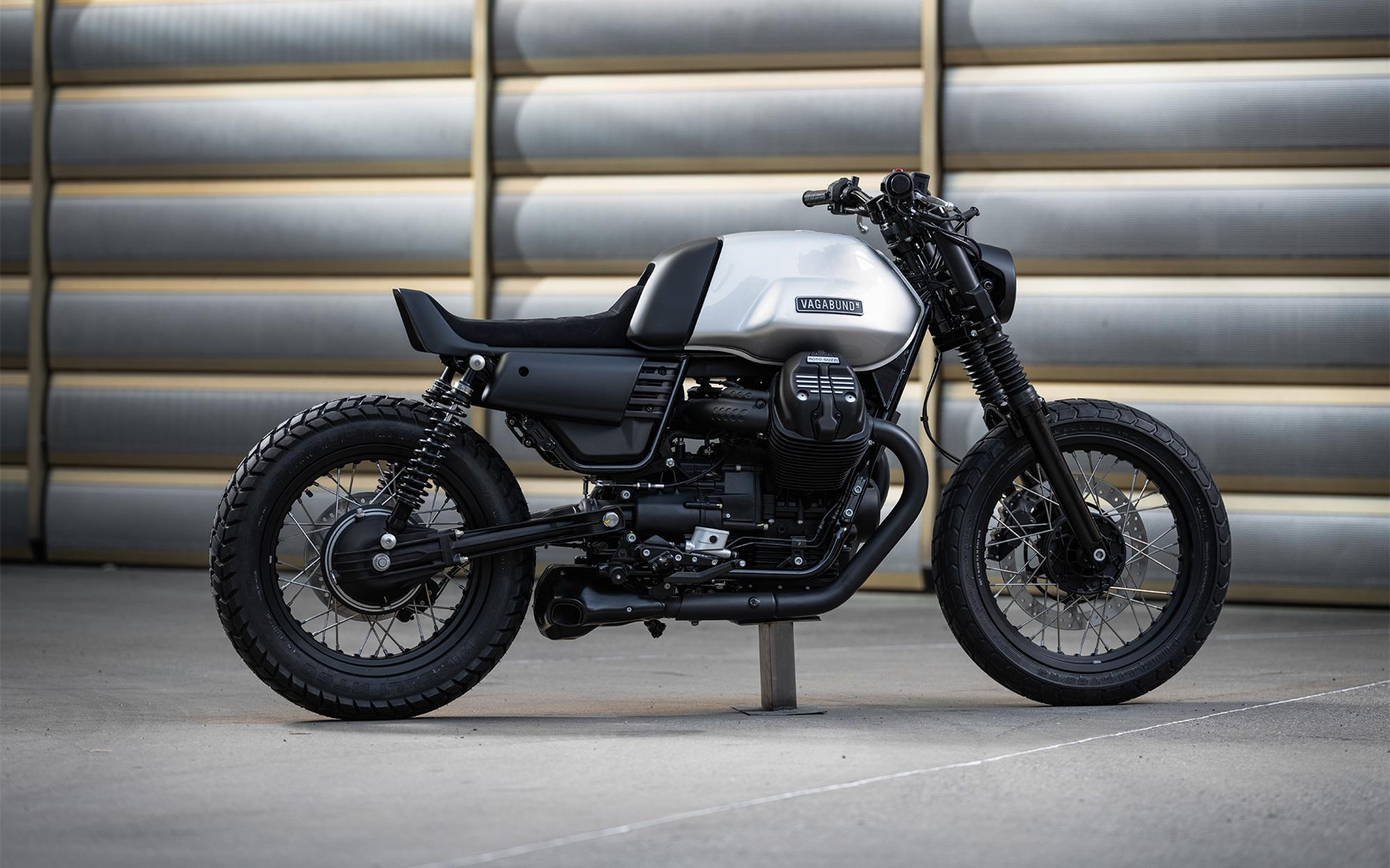 现代极简主义,奥地利改装厂定制摩托古兹v7,3d打印是亮点