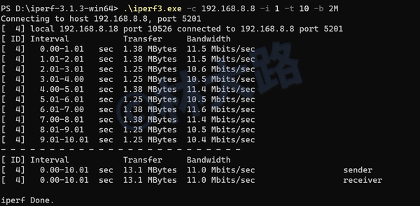 iperf3测速服务器搭建和使用指南