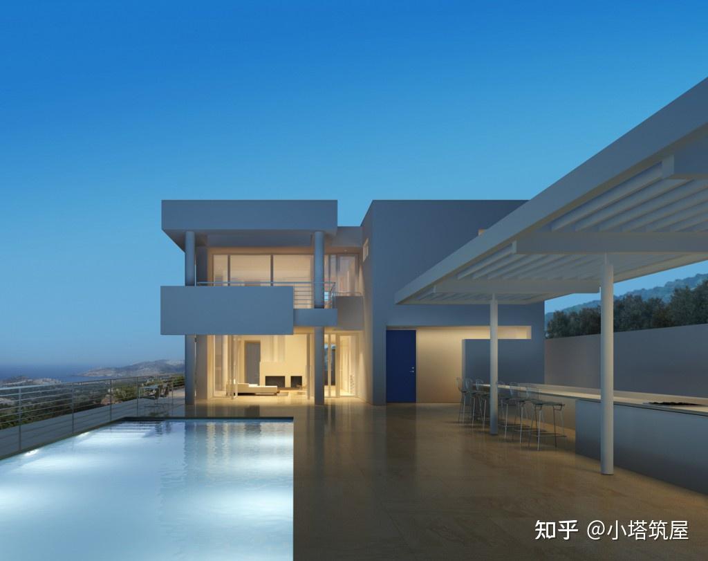 是现代建筑中白色派的重要代表,除了建筑作品,他还有家具,玻璃器皿