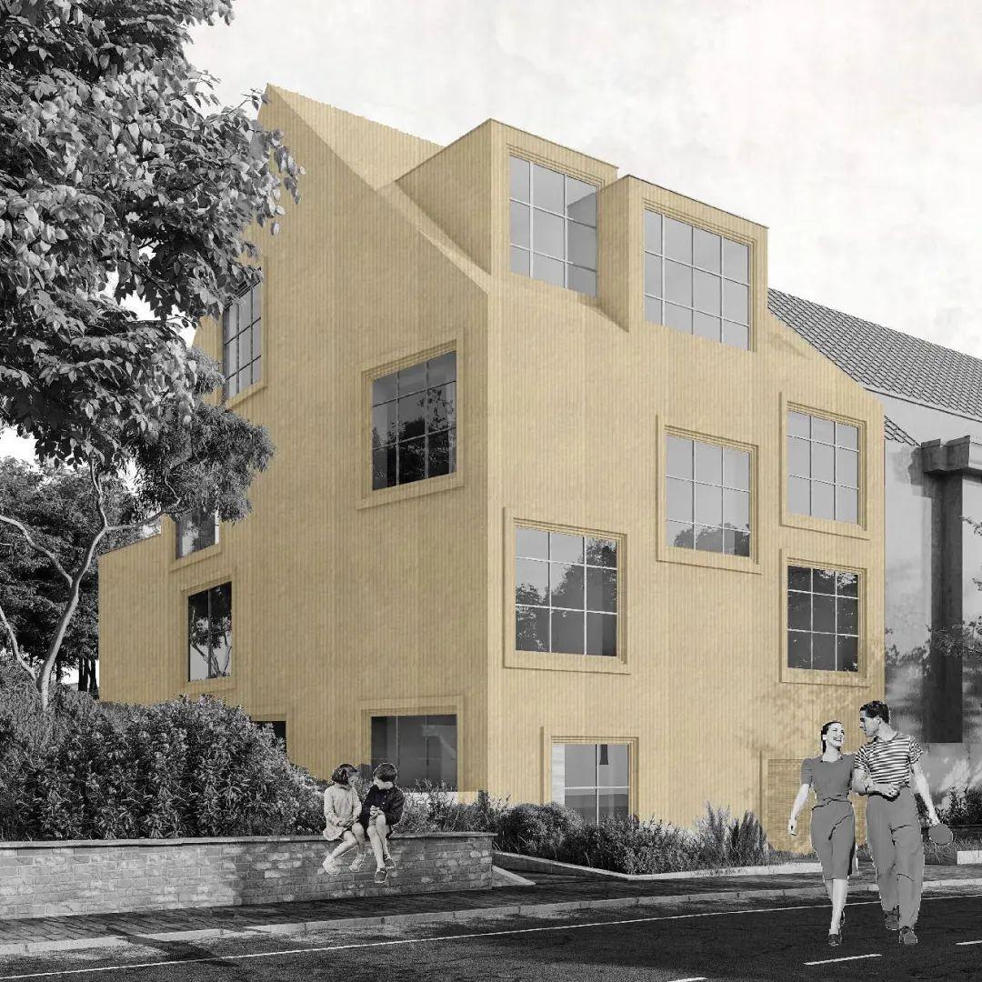 制图教学 | 绝了,网红拼贴线条风效果图太好看了!(附psd及素材)