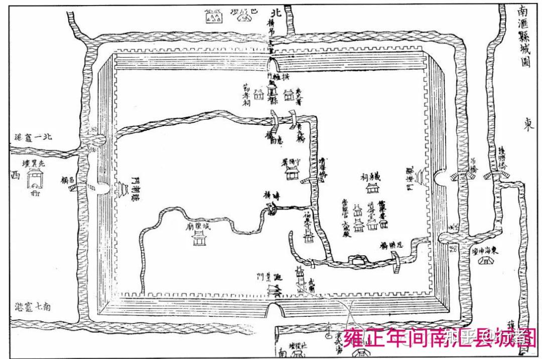 县惠南镇地图(图源:网络)清乾隆三十九年(1774年)开始对南汇城墙进行
