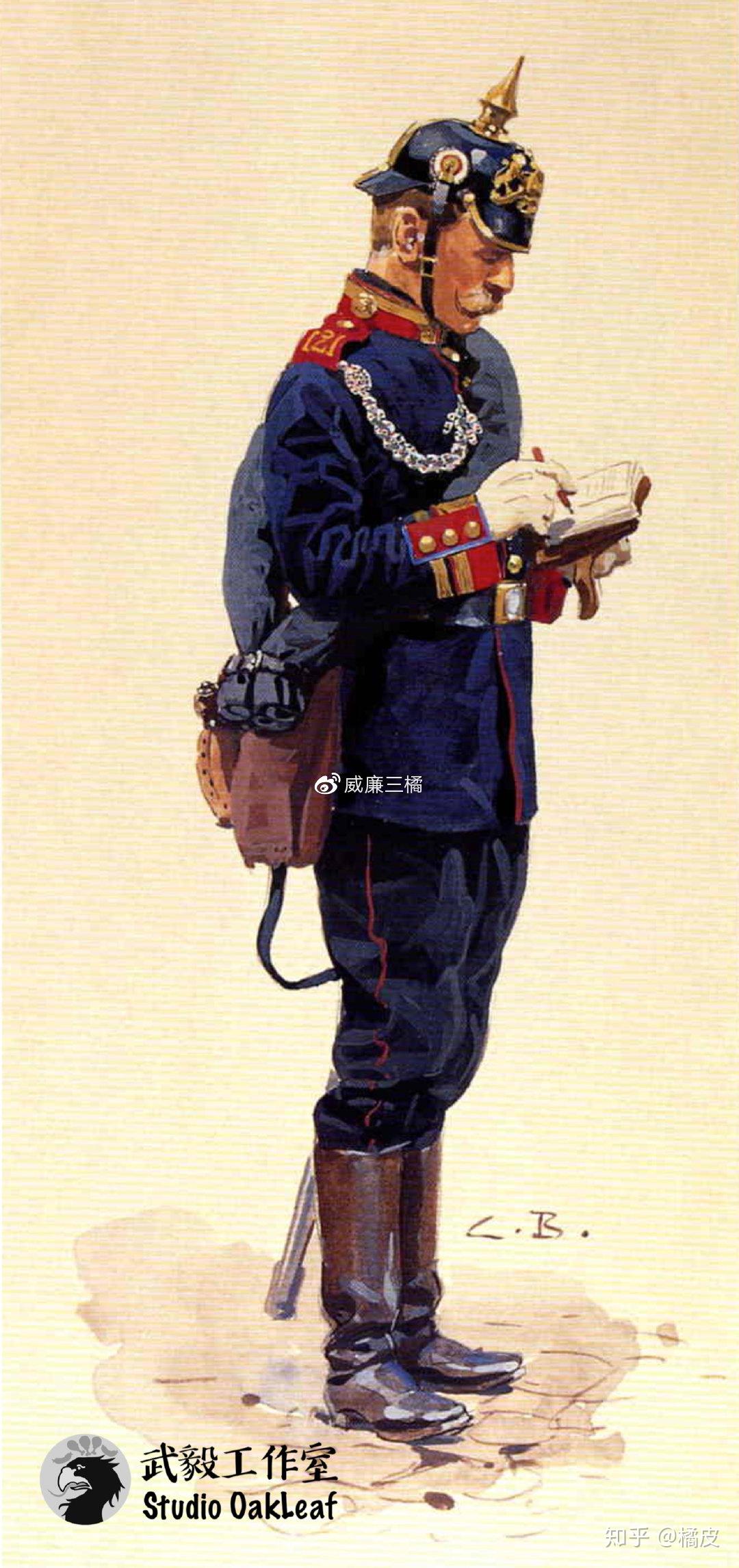 carl becker 水彩画"德皇陆军"合集