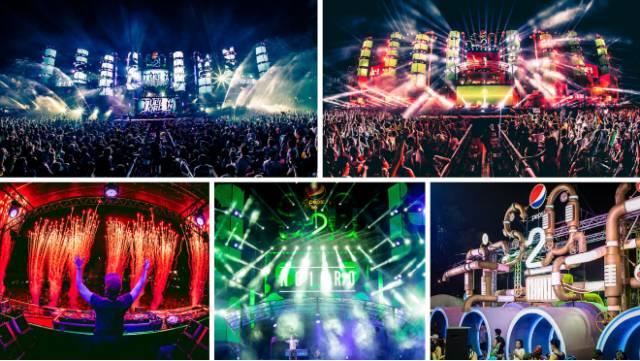 1一个在曼谷中心地带的电音狂欢节2世界级大型音乐节的dj阵容(去年