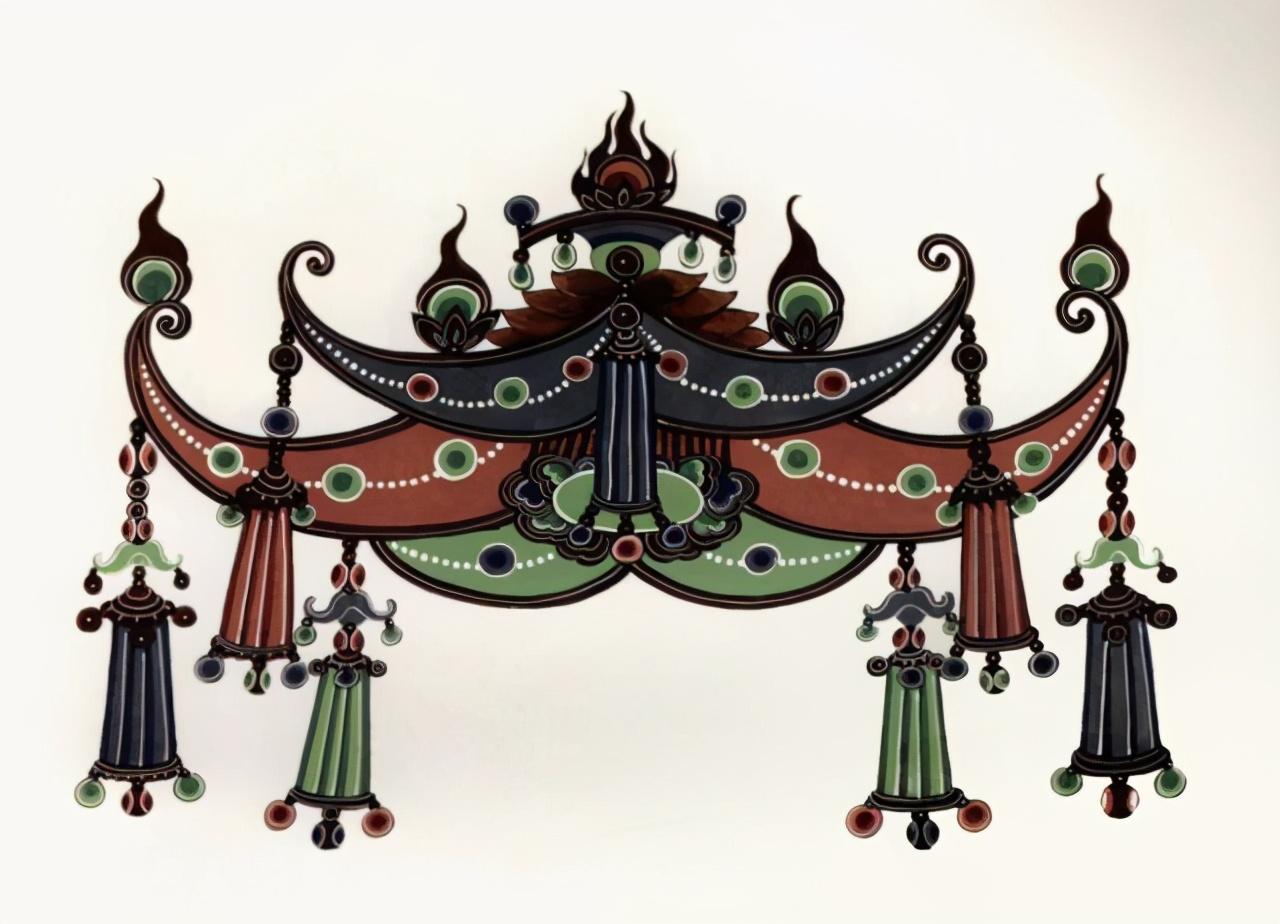 敦煌壁画历代华盖图案集