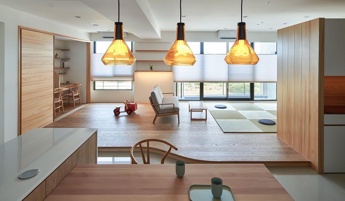 135平日式风格地台式客厅的设计羡煞众人