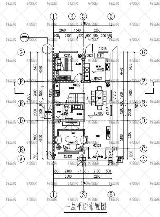 6x12米农村自建房图纸图片