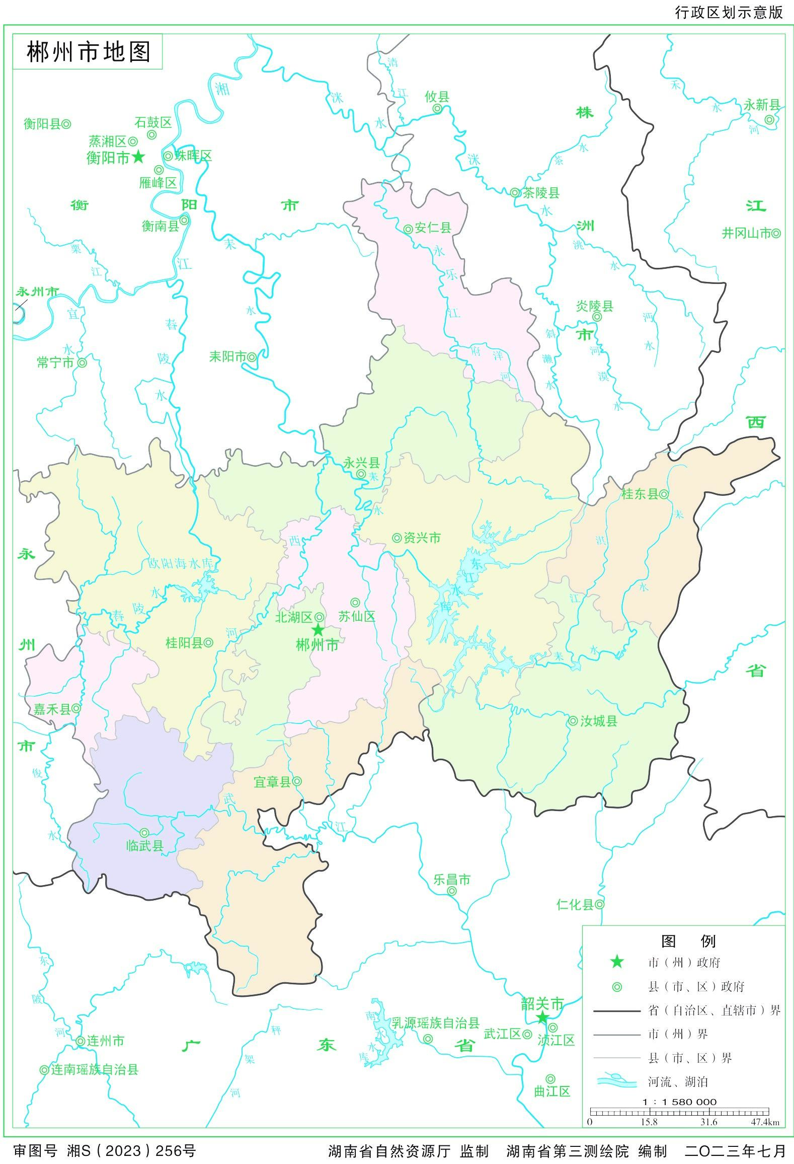 湖南省2023年版行政区划地图(含14大地级市高清地图) - 知乎