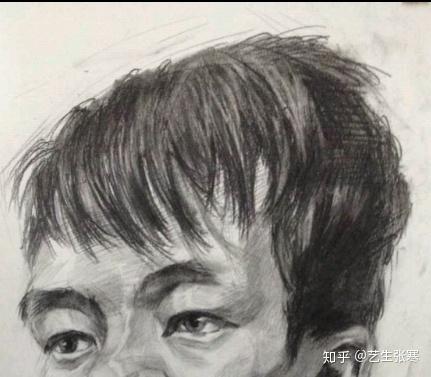 素描头像里面头发怎么画