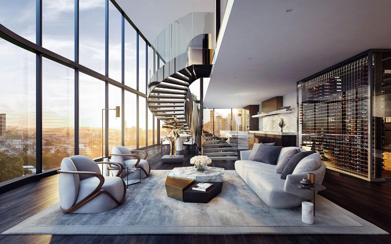 Penthouse Floor Plans: Maximizing Space, Style, And Luxury Features - Contemporary Penthouse Flats With Great Views And Workspaces Productive