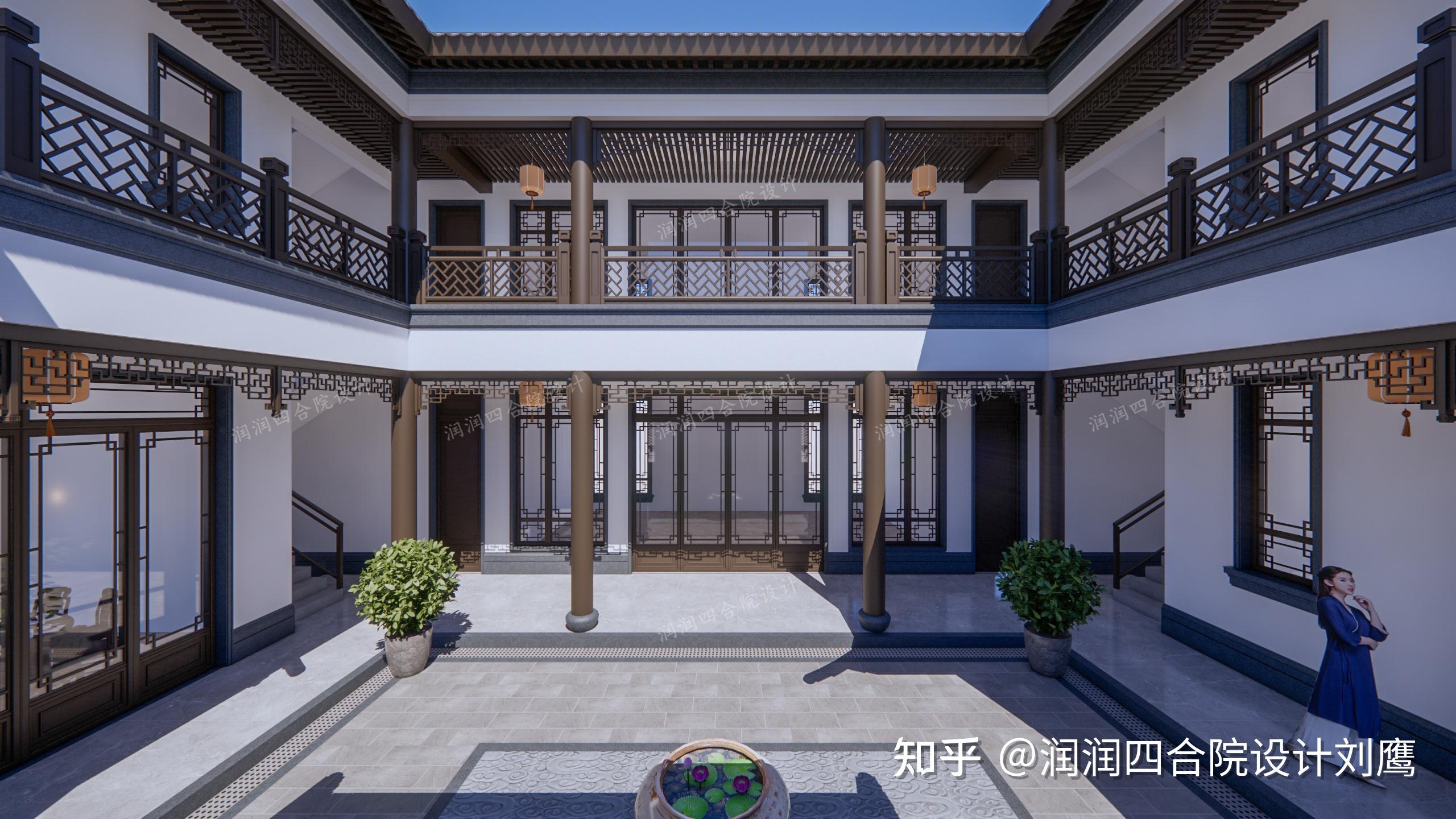 润润四合院设计刘鹰：广东潮汕兄弟双拼两层苏式四合院21×17 - 知乎