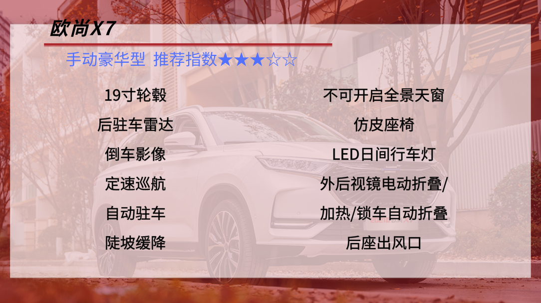 长安欧尚x7哪款配置更值得入手最新购车手册来啦