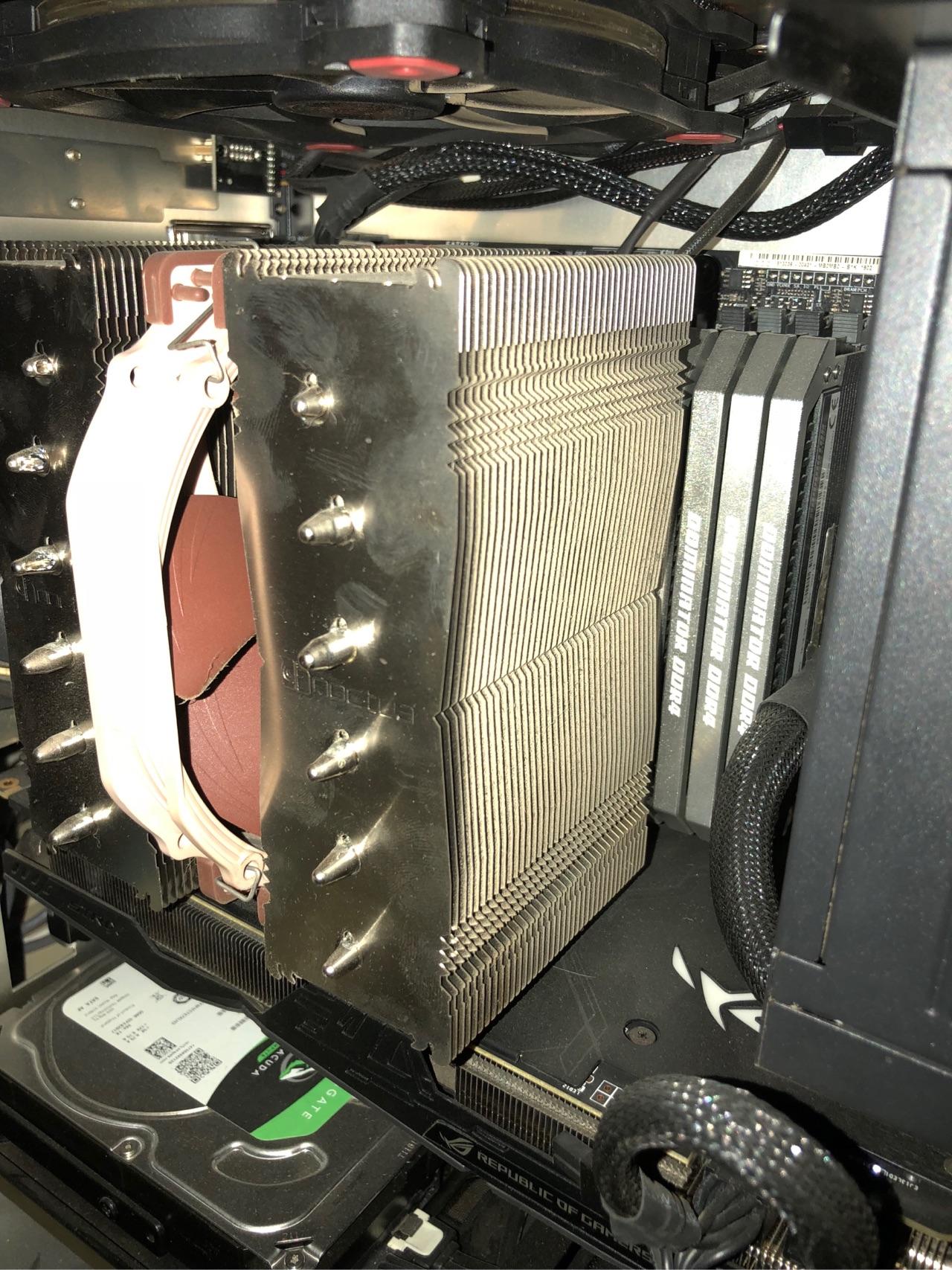 在技嘉z370gaming5上加猫头鹰d15s和4条芝奇