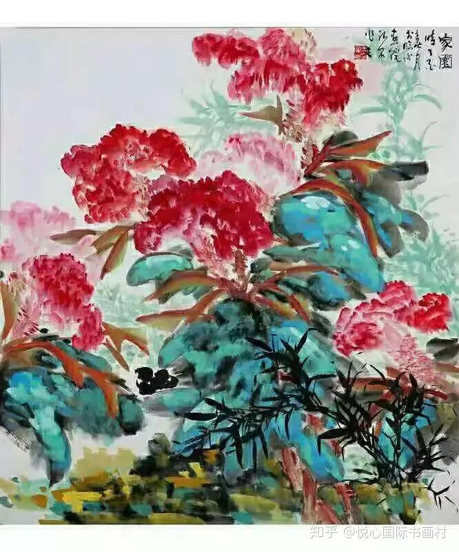 中国美术家协会会员王富山艺术节期间来通渭悦心国际书画村创作交流!