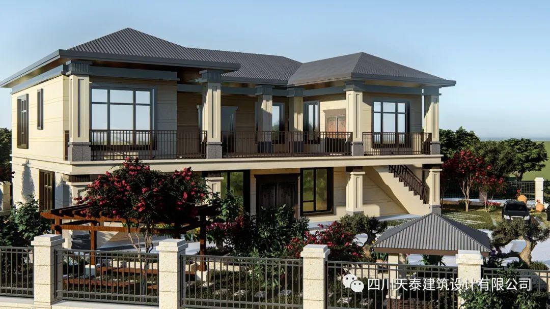 北京工作回四川资阳安岳老家修建一栋养老度假的乡村别墅带堂屋