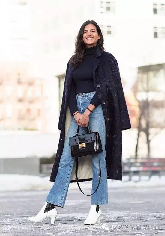 高腰牛仔裤帮你告别“圆柱民”