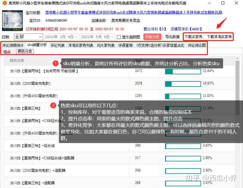 sku銷量分析必備~②通過寶貝詳情分析器,一鍵批量採集競品評論/sku