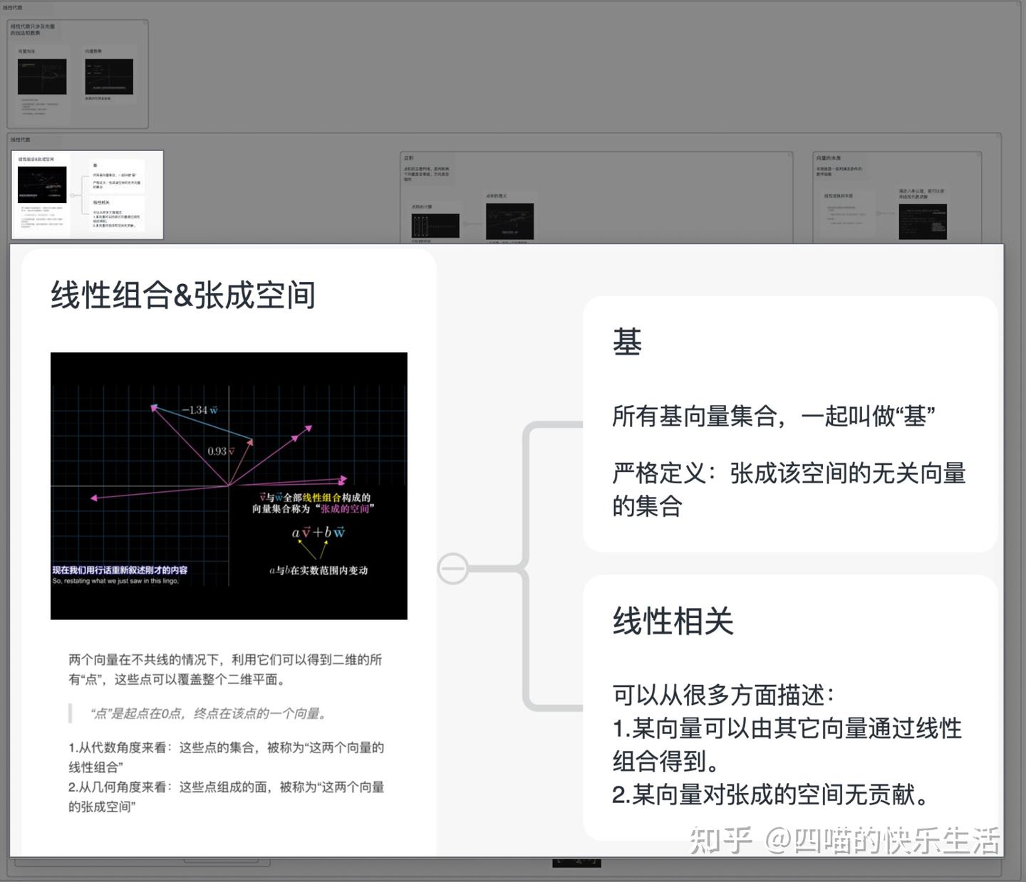 【导图】线性代数的直观（3蓝1棕） - 知乎