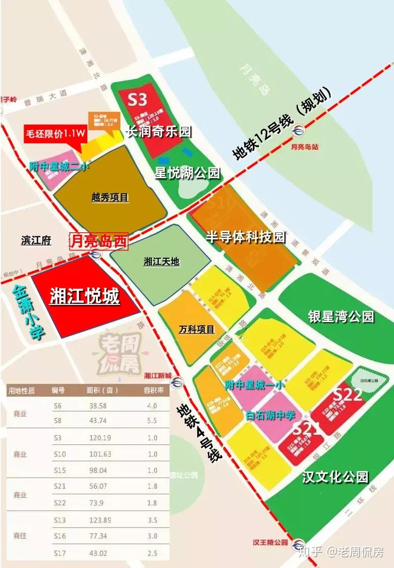 示意图银杉路与月亮岛路,地铁4号线与12号线(规划),构成的"双黄金