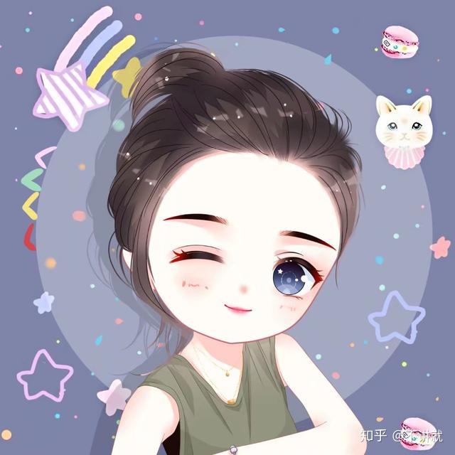 来一组手绘单人女生头像爱了爱了