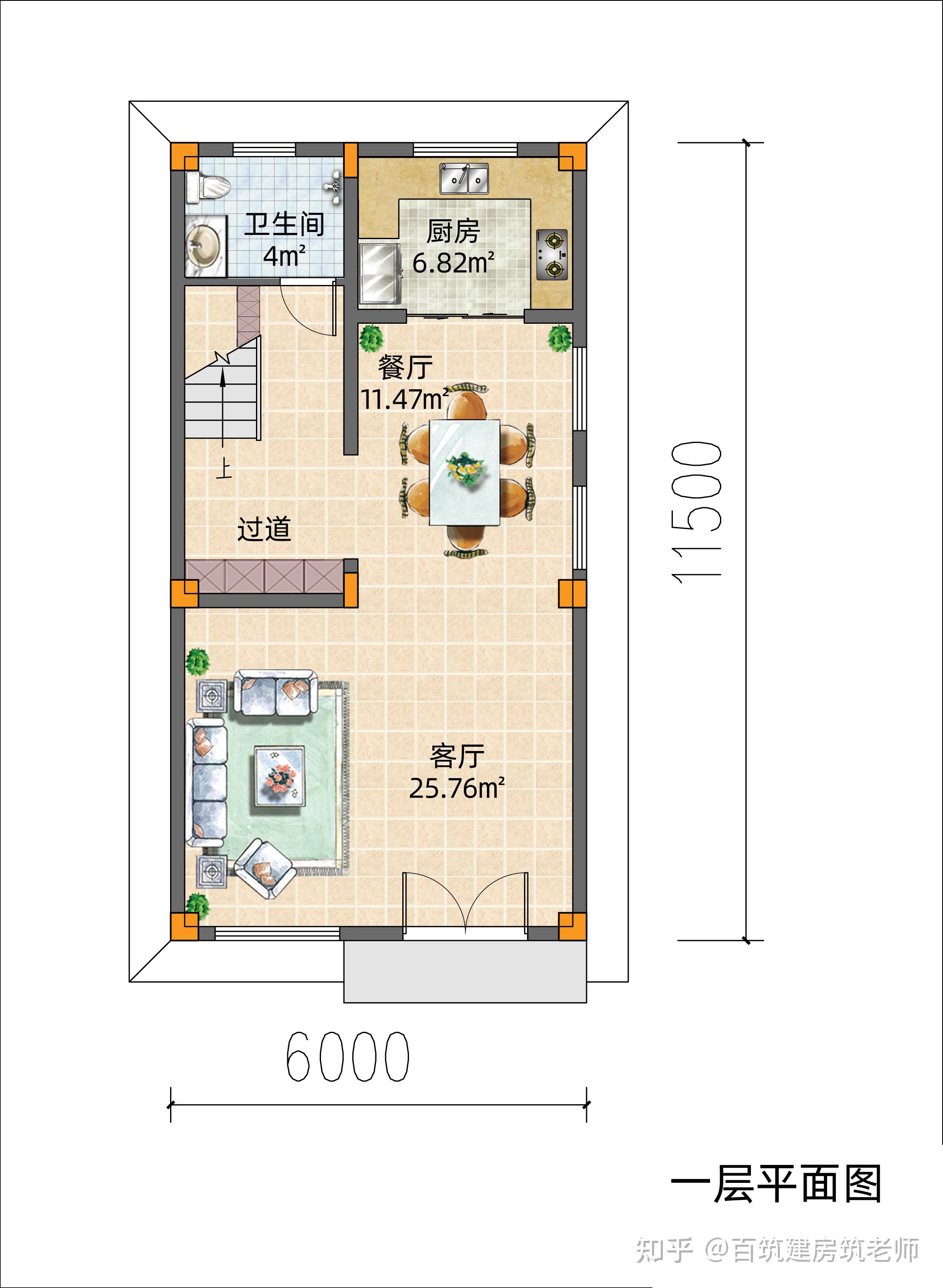 四层现代风小别墅小开间长进深户型如何布局