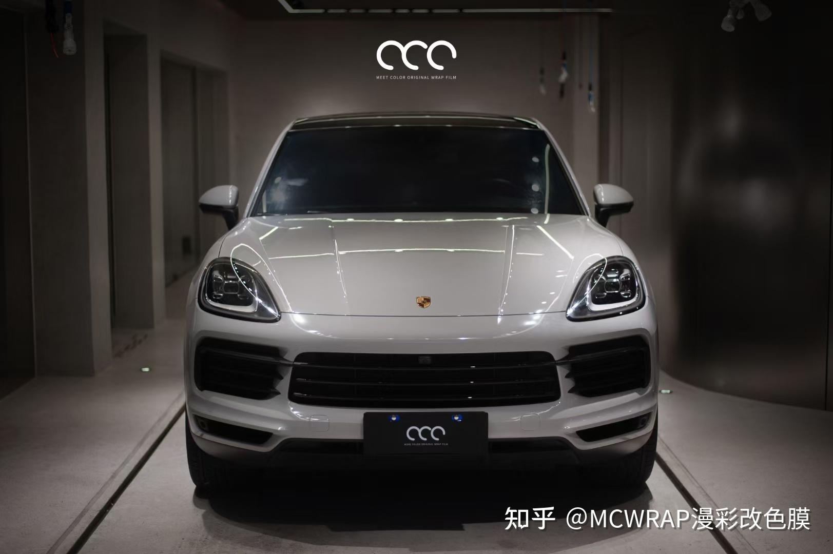 保时捷卡宴漫彩改色膜6061tep6969亚灰典藏版