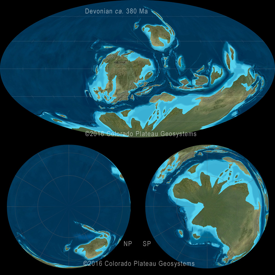 全球海陆变迁6亿年(附两极)