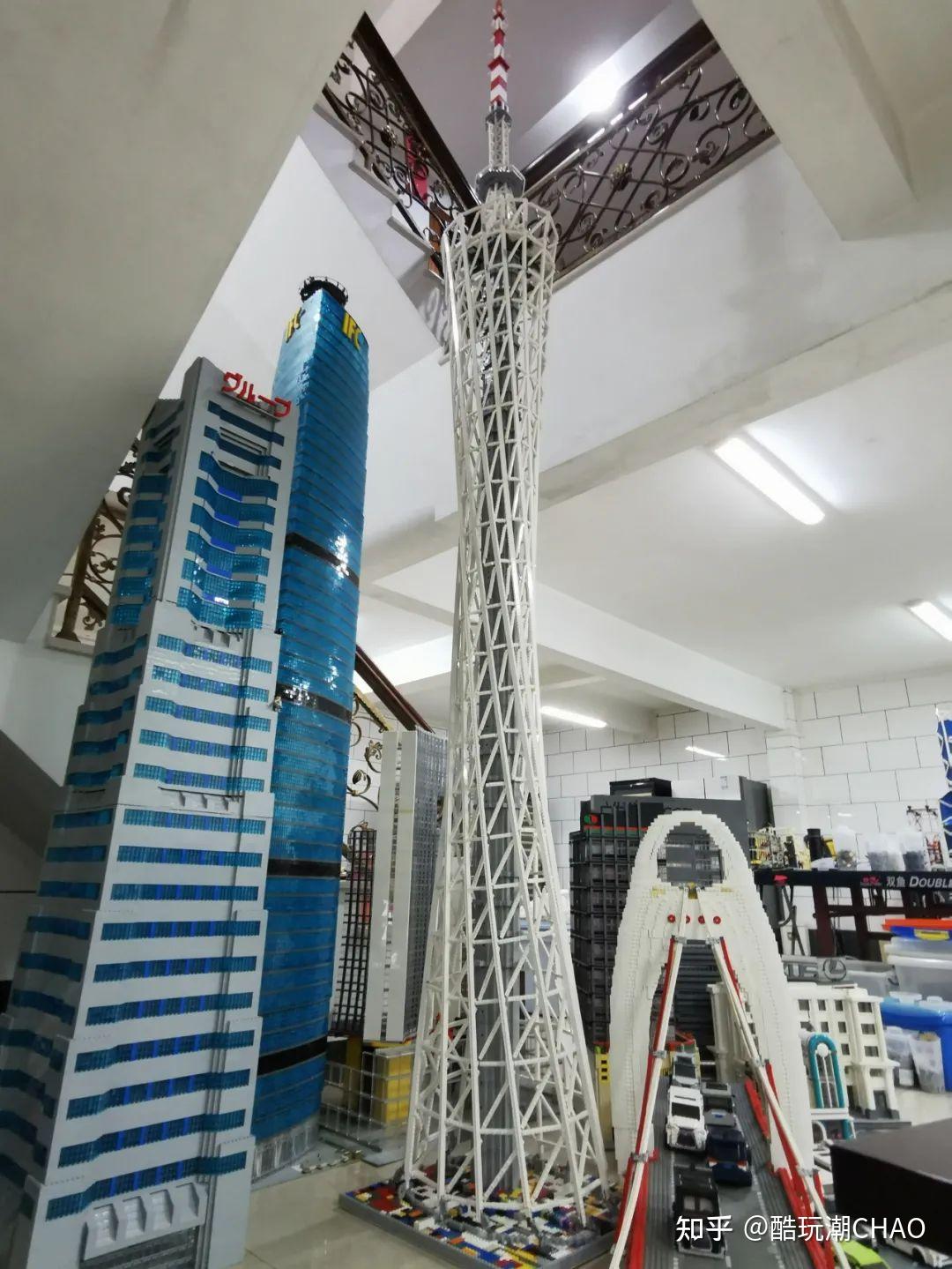 十万片乐高拼成的广州城市天际线国内玩家创作的高四米moc作品
