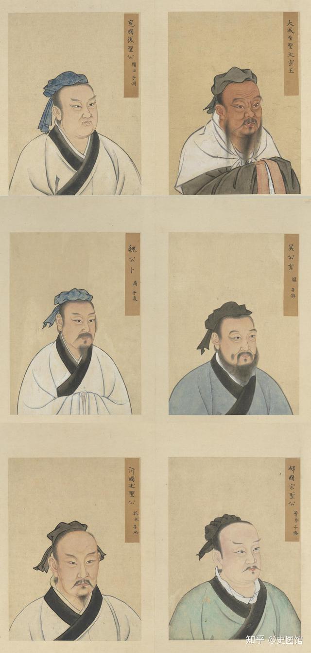 [图3]孔子,子思,孟子,十哲,有子像(上)三.
