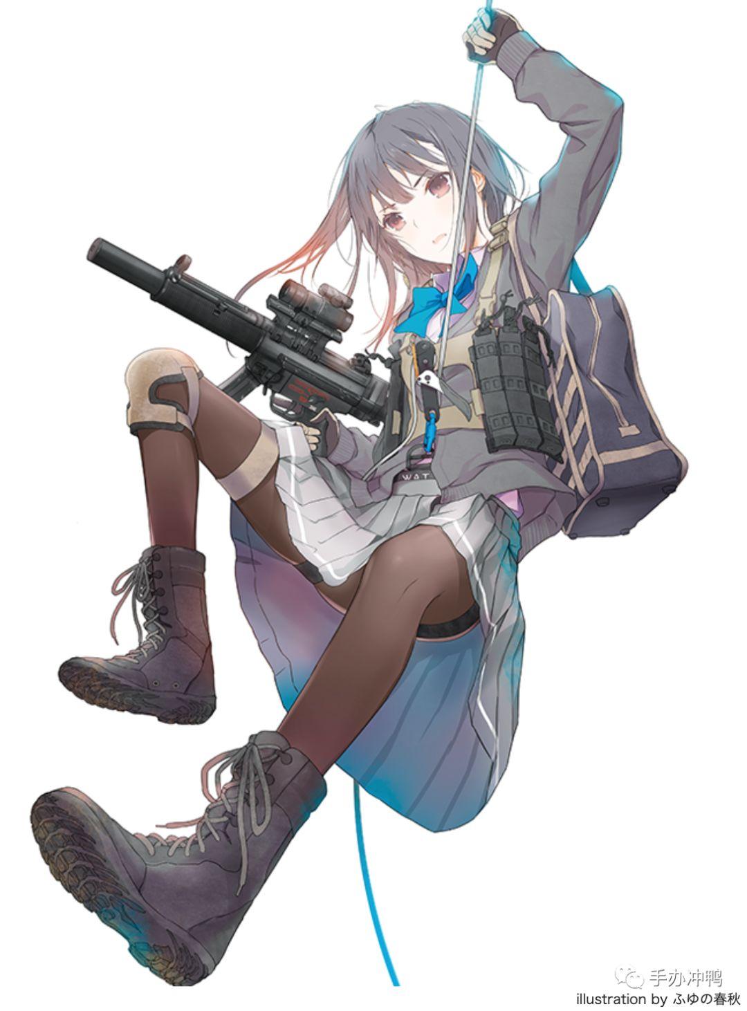 figmajk枪娘白根凛6寸日本女高中生特种部队