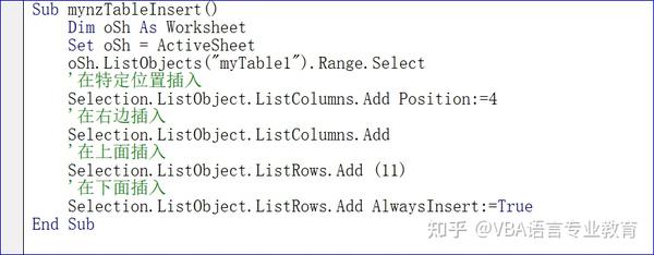 vba listobject add column