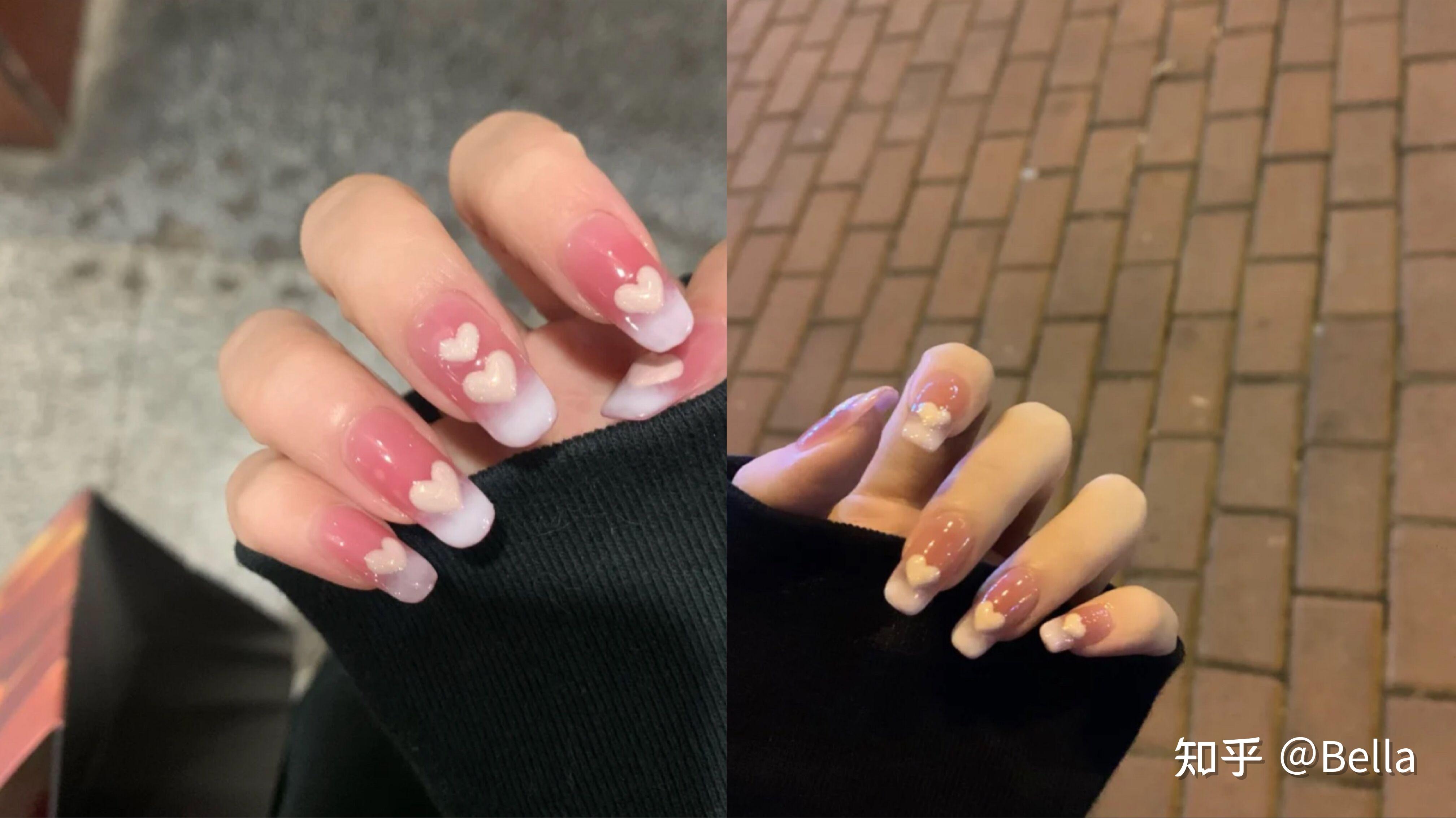 少女心爆棚的美甲款式情人节约会再适合不过随手一拍仙气十足