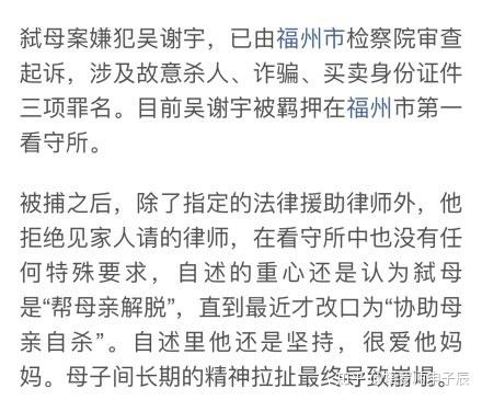 吴谢宇改口作案动机