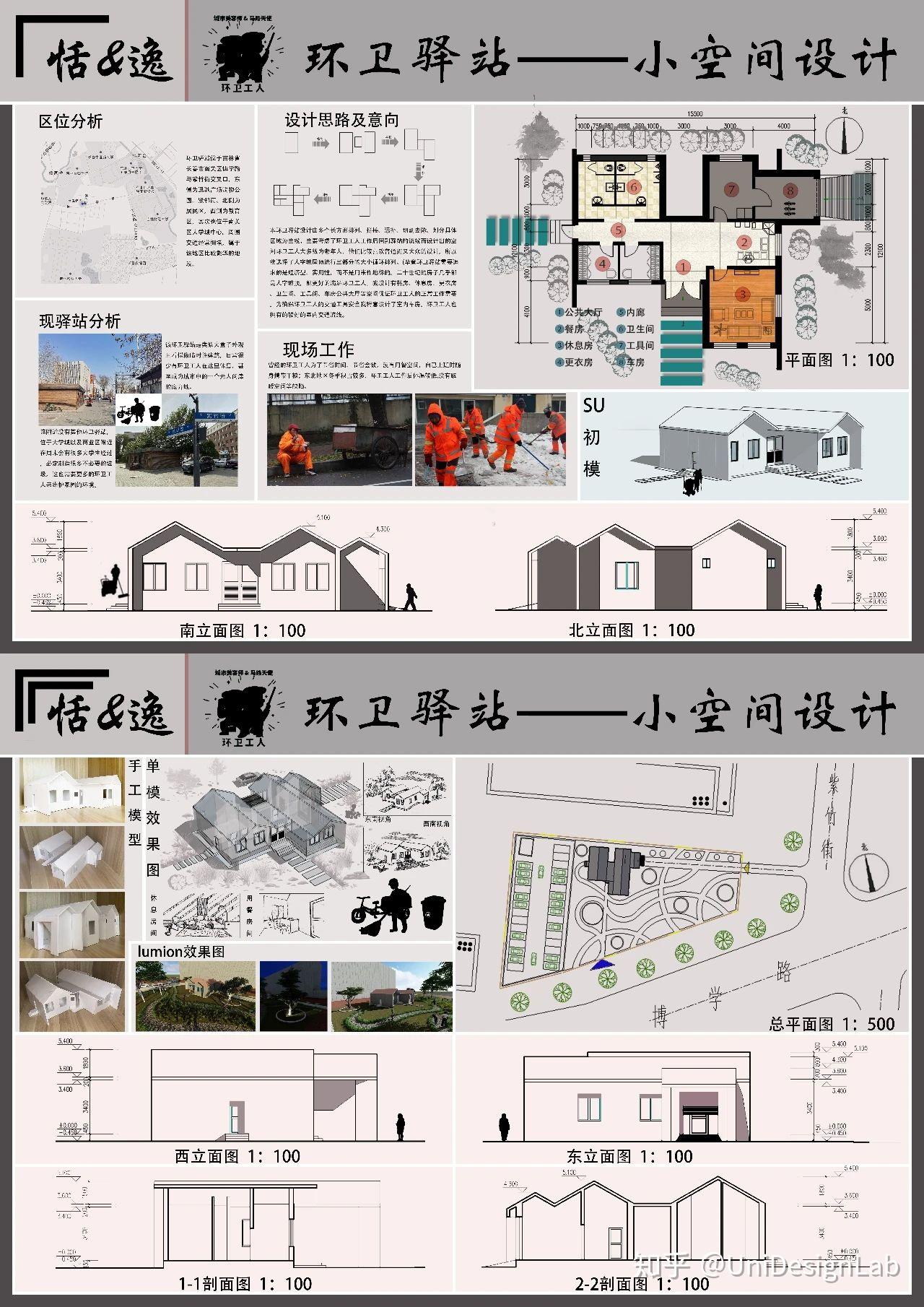 吉林建筑大学建筑与规划学院2019级环卫驿站建筑设计