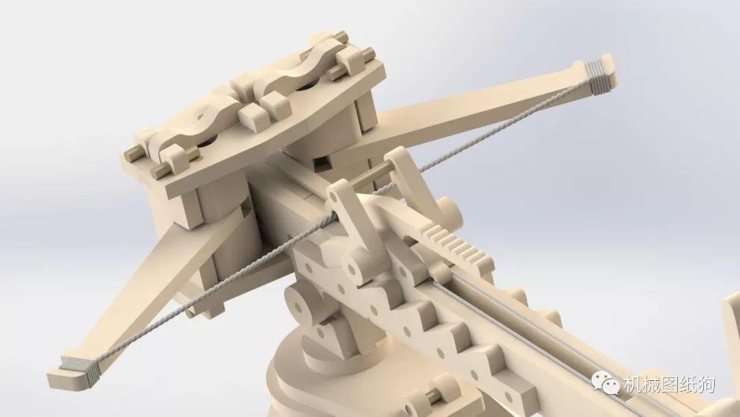 生活艺术弩炮拼装玩具模型3d图纸solidworks设计