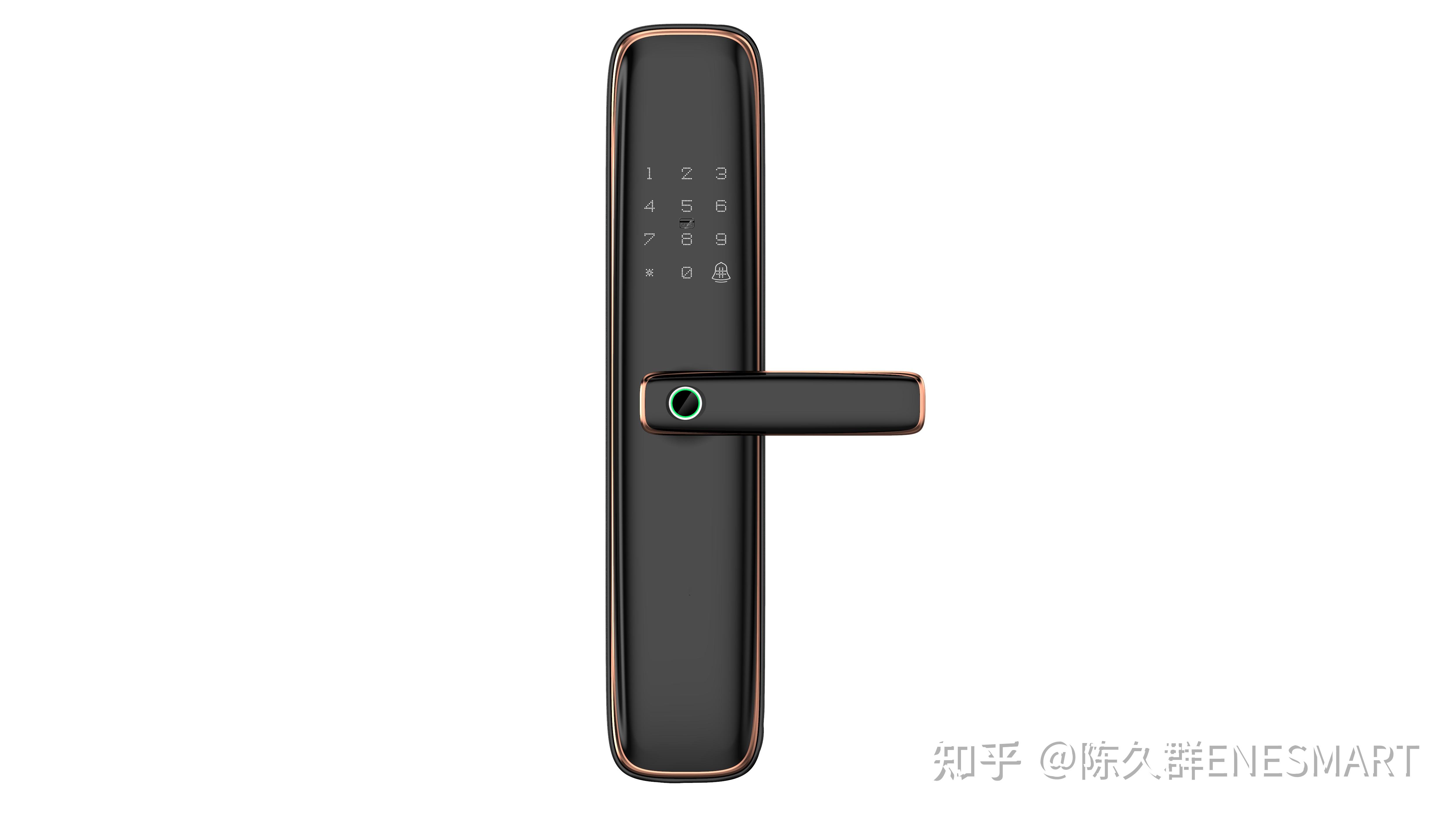 ene智能锁触摸门指纹扫描仪自动锁定您身后的门enesmartlock易安易