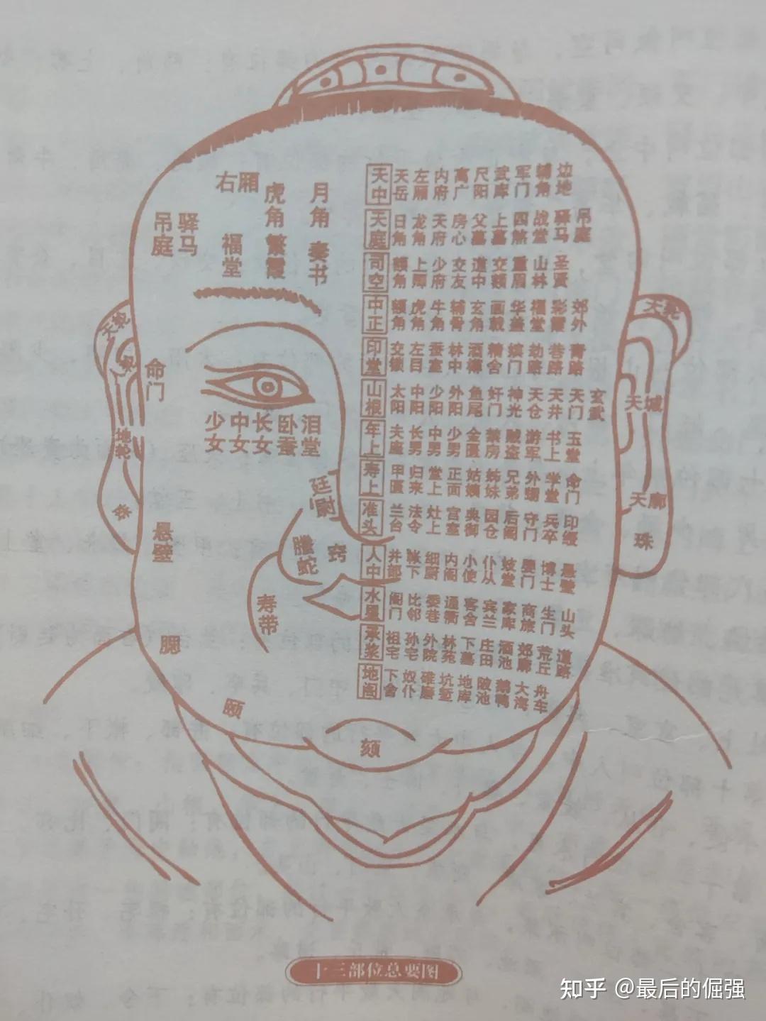 面相十三部位总图歌