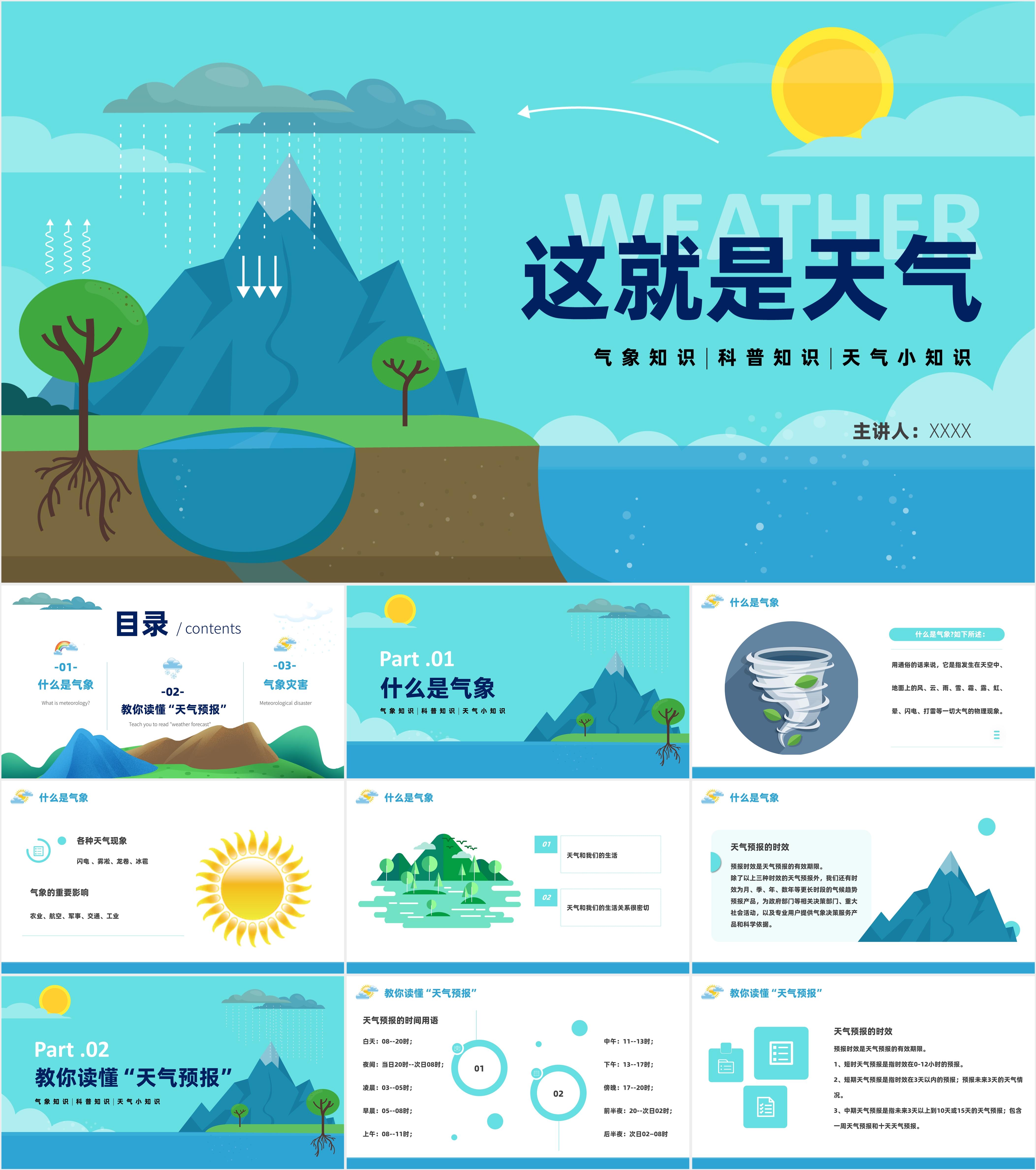 最新15套高质量2024世界气象日气象知识科普ppt课件