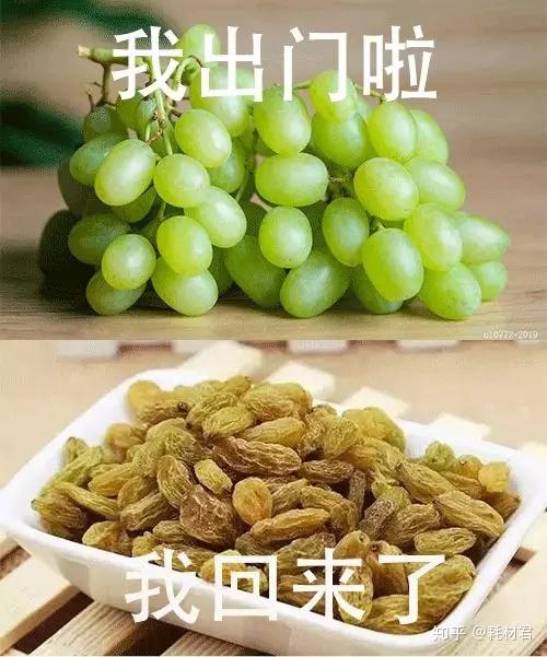 葡萄干从绿色变成褐色图片