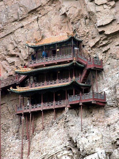 李亚鹏版和霍建华版笑傲江湖里都出现过的悬空寺 上图.